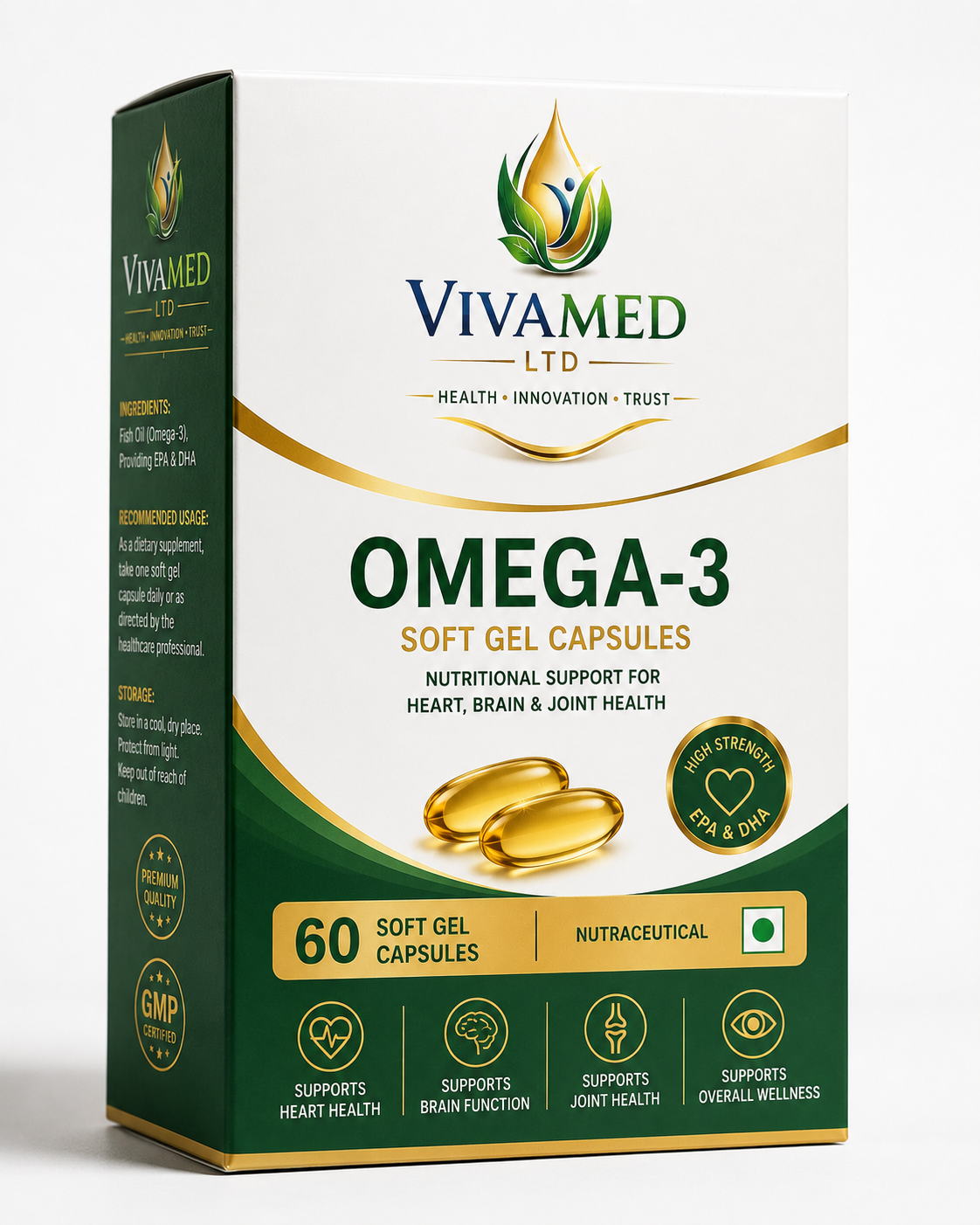 Omega 3 soft gel capsules